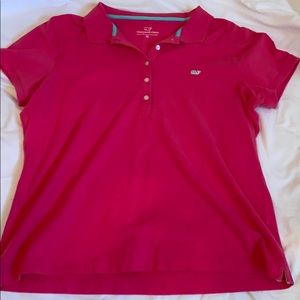 Vineyard vines pink collared shirt